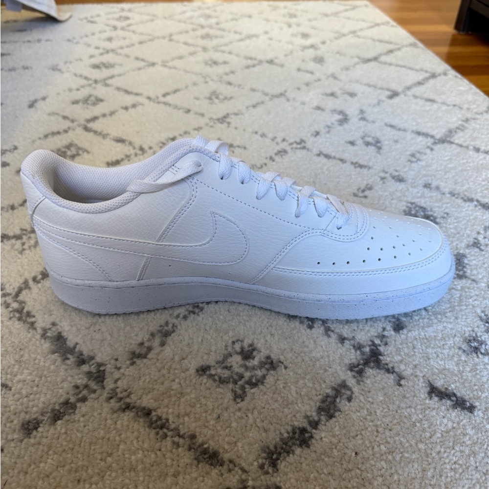 Nike | Men's Court Vision Low Next Nature Shoes All-White Sneakers Size 12 - Picture 5 of 9